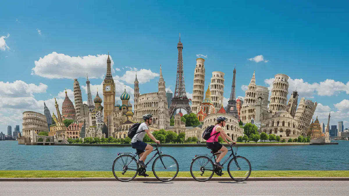 Bike tour scene in San Antonio